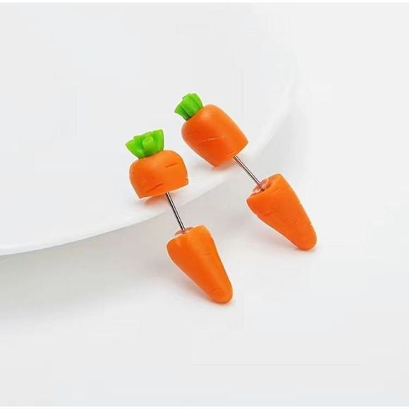 Adorable Easter Carrot Earrings - Picture 3 of 5